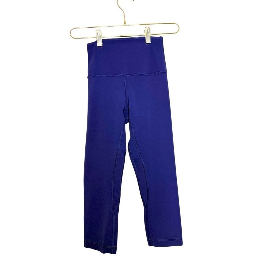 Lululemon Align High Rise Cropped Athletic Leggings Women 2 Blueberry Jam W6HGRS
